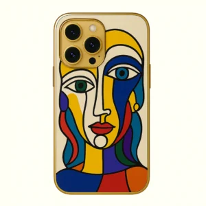 Picasso-Inspired Gold Edition iPhone Case